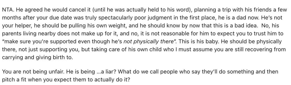 Reddit comment